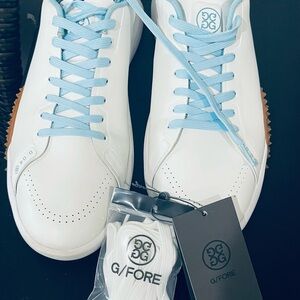 G/FORE Cream and Light Blue Golf Shoes No Box
